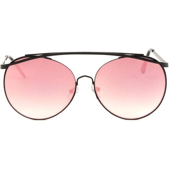 Round Sunglasses Women's Fashion Style Pink‎ Ombre Lens Luxury Fancy Shades New - Picture 1 of 5